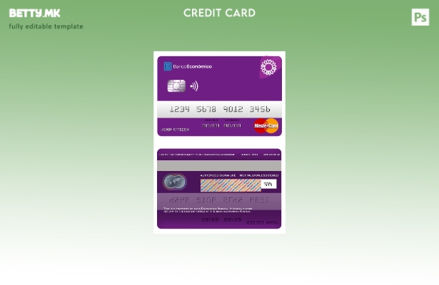 Модерен стил шаблон за мастер картички на Angola Bank Economio